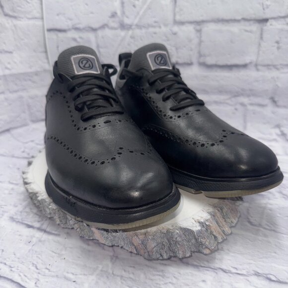 Cole Haan Men's 4.ZERØGRAND Wingtip Oxford Shoes Sz 13M Black Leather - Picture 2 of 12